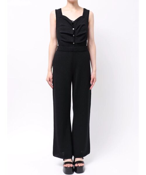 MURUA(ムルーア)の「【セットアップ対応】ニットストレートパンツ 夏服(その他パンツ・レディース・ベージュ/ブラック・FREE)」の11枚目の写真