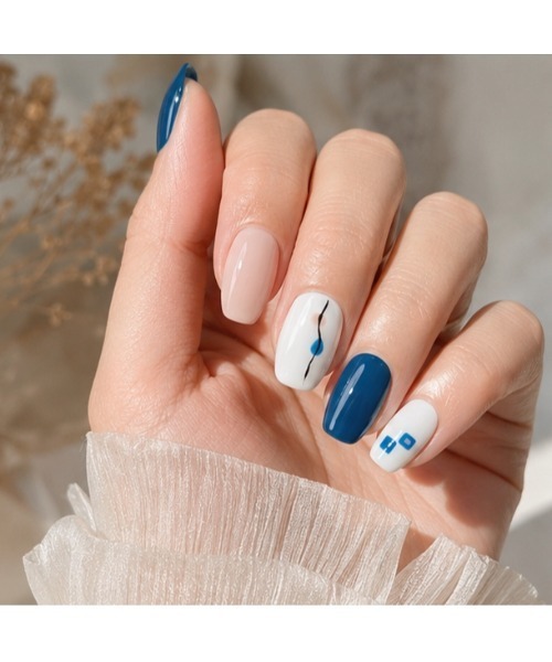 not a nail】水光マグネットデザイン ネイルチップ（ネイルシール