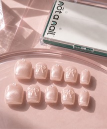 KONVINI（コンビニ）の「【not a nail】水光マグネットデザインネイルチップ　ショートラウンド　スクエアオフ（ネイルシール/ネイルチップ）」