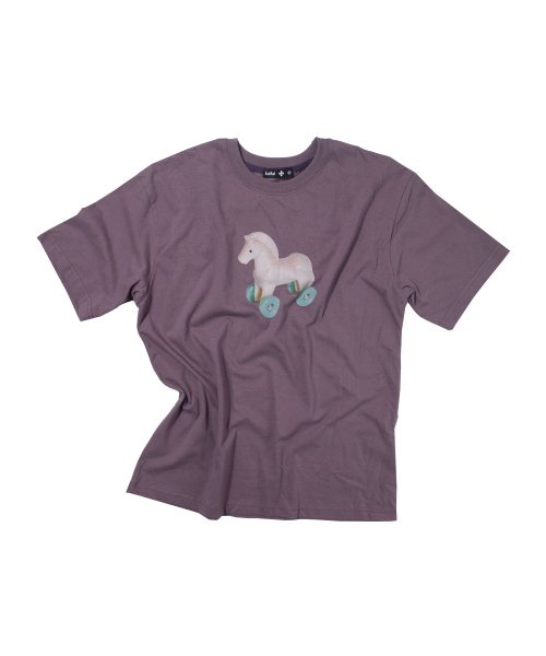 kaifai(カイファイ)の「ミルクポニー 半袖Tシャツ (ダスティプラム) K26QB229(Tシャツ/カットソー・レディース・その他・MEDIUM/LARGE)」の1枚目の写真