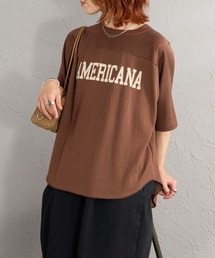 [Americana/アメリカーナ] AMERICANA ロゴプリント フットボールTシャツ