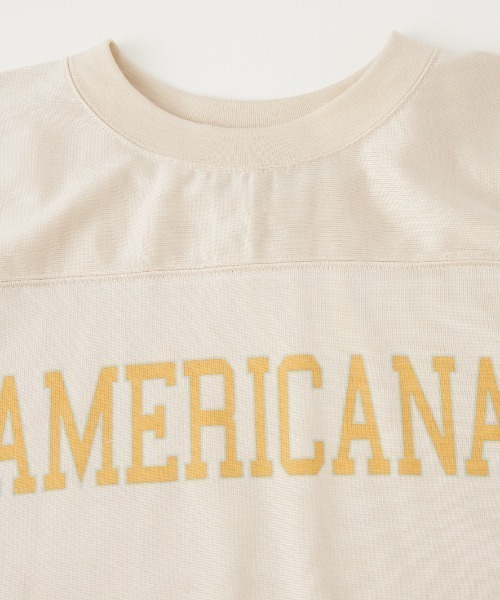 AMERICANA（アメリカーナ）の「[Americana/アメリカーナ] AMERICANA ロゴプリント フットボールTシャツ（Tシャツ/カットソー・レディース・ナチュラル/ブラウン・ONE SIZE）」の19枚目の写真