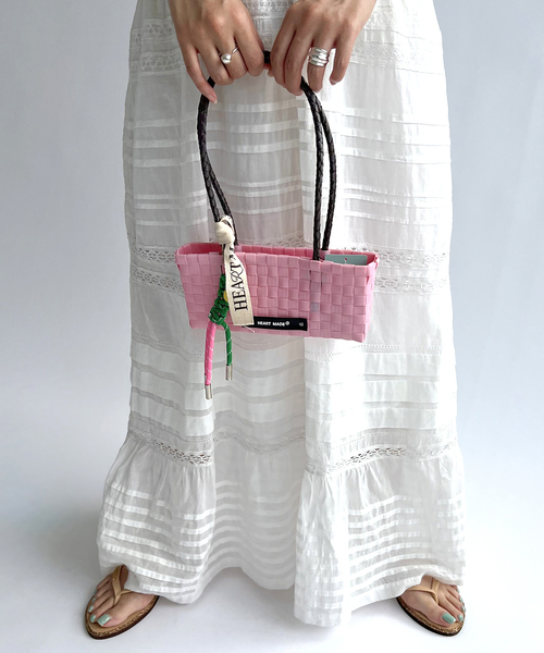 EDIT. FOR LULU(エディットフォールル)の「【HEART MADE for LULU】 Small Shoulder Bag(かごバッグ・レディース・ベージュ/ピンク・FREE)」の7枚目の写真