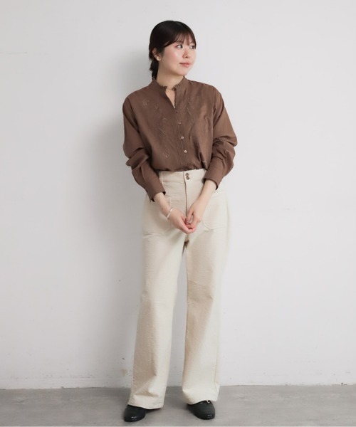 NOMBRE IMPAIR（ノンブルアンペール）の「変形コーデュロイ　フレアパンツ（その他パンツ・レディース・ホワイト/グレー/カーキ/ピンク・M/L/SMALL）」の10枚目の写真