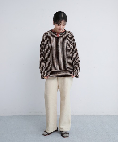 NOMBRE IMPAIR（ノンブルアンペール）の「変形コーデュロイ　フレアパンツ（その他パンツ・レディース・ホワイト/グレー/カーキ/ピンク・M/L/SMALL）」の5枚目の写真