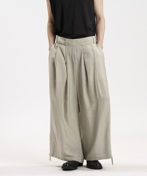 NO ID.（ノーアイディ）の「【NO ID.】2 Tuck Easy Baggy Trousers / 2タック イージー バギー トラウザーズ（その他パンツ・メンズ・グレー/ブラック/ブルーグレー・2/1）」の17枚目の写真