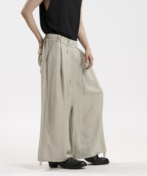 NO ID.（ノーアイディ）の「【NO ID.】2 Tuck Easy Baggy Trousers / 2タック イージー バギー トラウザーズ（その他パンツ・メンズ・グレー/ブラック/ブルーグレー・2/1）」の18枚目の写真