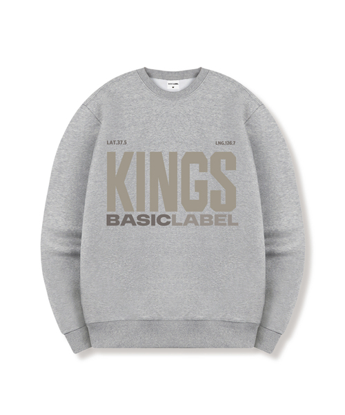 BASIC LABEL（ベーシックラベル）の「Kings Of Oversized Sweatshirt 6 Color [BLBM_1003]（スウェット・レディース・ホワイト/ライトグレー/グレー/ネイビー/ネイビー系/ブラック・SMALL/MEDIUM/LARGE/X-LARGE）」の4枚目の写真