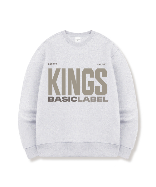 BASIC LABEL（ベーシックラベル）の「Kings Of Oversized Sweatshirt 6 Color [BLBM_1003]（スウェット・レディース・ホワイト/ライトグレー/グレー/ネイビー/ネイビー系/ブラック・SMALL/MEDIUM/LARGE/X-LARGE）」の3枚目の写真