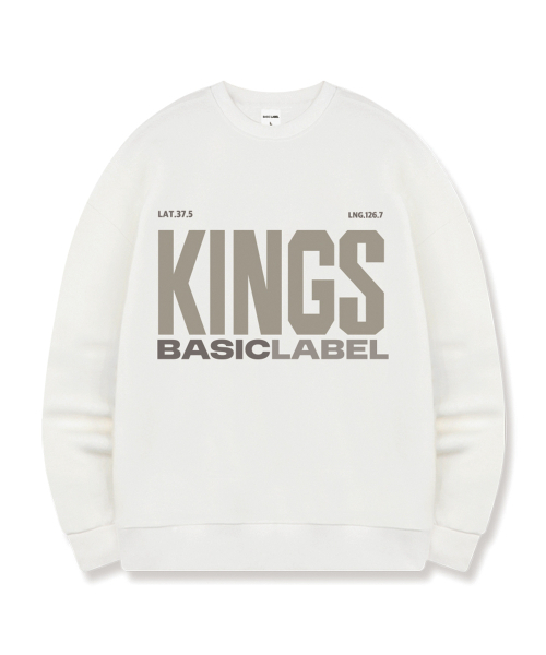 BASIC LABEL（ベーシックラベル）の「Kings Of Oversized Sweatshirt 6 Color [BLBM_1003]（スウェット・レディース・ホワイト/ライトグレー/グレー/ネイビー/ネイビー系/ブラック・SMALL/MEDIUM/LARGE/X-LARGE）」の7枚目の写真