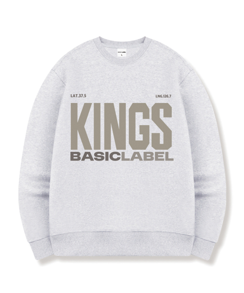 BASIC LABEL（ベーシックラベル）の「Kings Of Oversized Sweatshirt 6 Color [BLBM_1003]（スウェット・レディース・ホワイト/ライトグレー/グレー/ネイビー/ネイビー系/ブラック・SMALL/MEDIUM/LARGE/X-LARGE）」の8枚目の写真