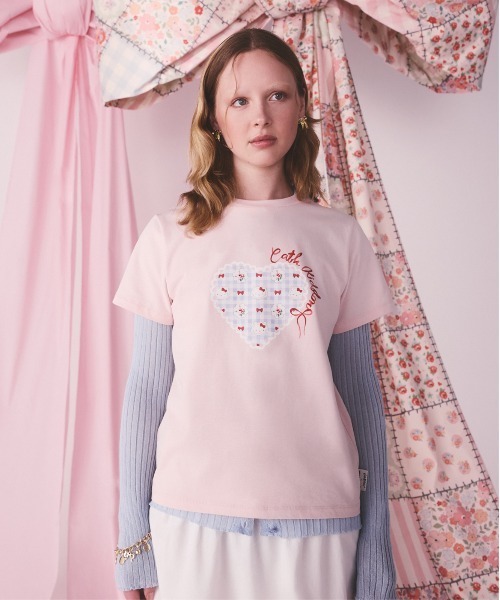 Cath Kidston(キャスキッドソン)の「Cath Kidston × Hello Kitty ベーシックTシャツ(Tシャツ/カットソー・レディース・ホワイト/サックスブルー/ピンク・FREE)」の3枚目の写真