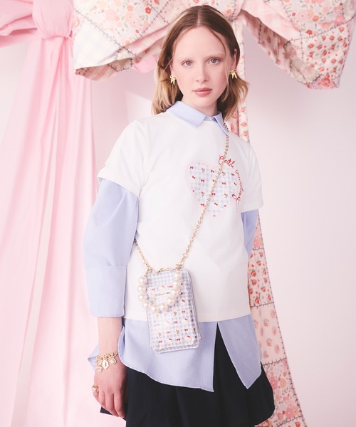 Cath Kidston(キャスキッドソン)の「Cath Kidston × Hello Kitty ベーシックTシャツ(Tシャツ/カットソー・レディース・ホワイト/サックスブルー/ピンク・FREE)」の10枚目の写真