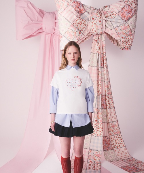 Cath Kidston(キャスキッドソン)の「Cath Kidston × Hello Kitty ベーシックTシャツ(Tシャツ/カットソー・レディース・ホワイト/サックスブルー/ピンク・FREE)」の5枚目の写真
