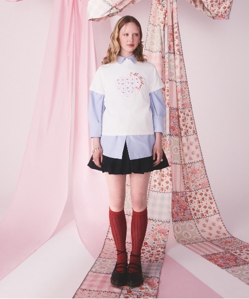 Cath Kidston(キャスキッドソン)の「Cath Kidston × Hello Kitty ベーシックTシャツ(Tシャツ/カットソー・レディース・ホワイト/サックスブルー/ピンク・FREE)」の7枚目の写真