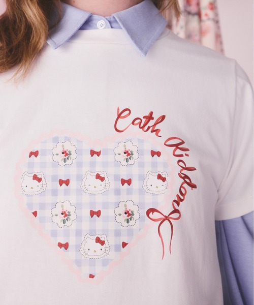 Cath Kidston(キャスキッドソン)の「Cath Kidston × Hello Kitty ベーシックTシャツ(Tシャツ/カットソー・レディース・ホワイト/サックスブルー/ピンク・FREE)」の11枚目の写真
