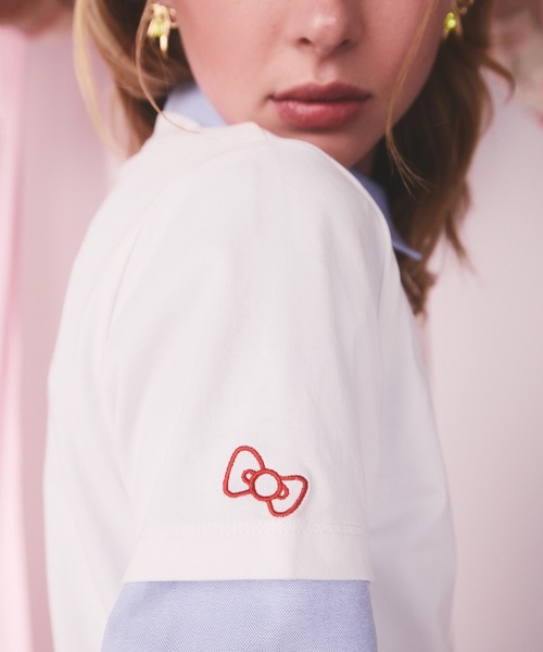 Cath Kidston(キャスキッドソン)の「Cath Kidston × Hello Kitty ベーシックTシャツ(Tシャツ/カットソー・レディース・ホワイト/サックスブルー/ピンク・FREE)」の14枚目の写真
