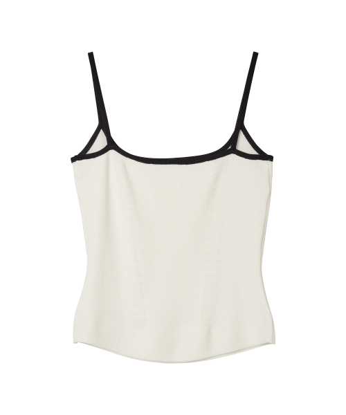 ERER（エルエル）の「Colorblock knit Sleeveless White（Tシャツ/カットソー・レディース・ホワイト・F）」の5枚目の写真