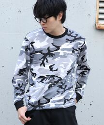 【BEN DAVIS】SCRIPT VNTG L/S TEE (REG) / ロンT 長袖 刺繍 ビスネーム ヴィンテージ加工 レギュラーフィット ユニセックス