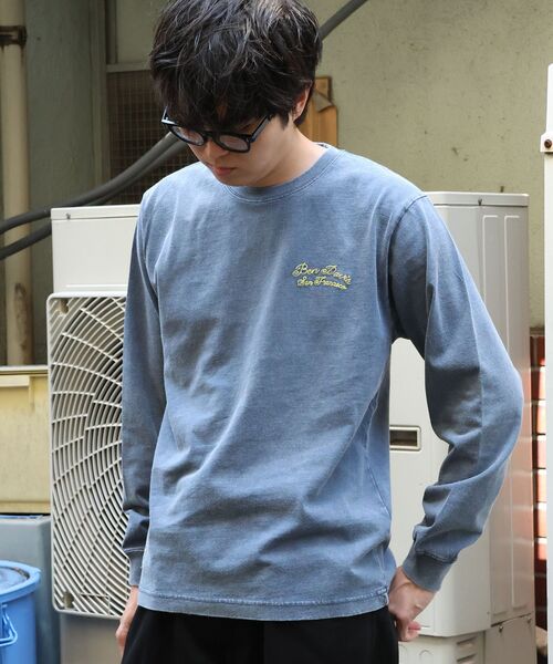 BEN DAVIS(ベンデイビス)の「【BEN DAVIS】SCRIPT VNTG L/S TEE (REG) / ロンT 長袖 刺繍 ビスネーム ヴィンテージ加工 レギュラーフィット ユニセックス(Tシャツ/カットソー・メンズ・ホワイト/ミント/グレー/ピンク/ブラック/その他1/ネイビー・SMALL/MEDIUM/LARGE/X-LARGE)」の5枚目の写真