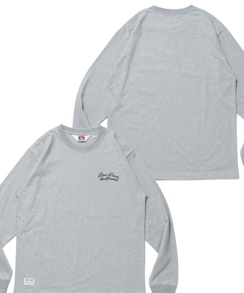 BEN DAVIS(ベンデイビス)の「【BEN DAVIS】SCRIPT VNTG L/S TEE (REG) / ロンT 長袖 刺繍 ビスネーム ヴィンテージ加工 レギュラーフィット ユニセックス(Tシャツ/カットソー・メンズ・ホワイト/ミント/グレー/ピンク/ブラック/その他1/ネイビー・SMALL/MEDIUM/LARGE/X-LARGE)」の4枚目の写真
