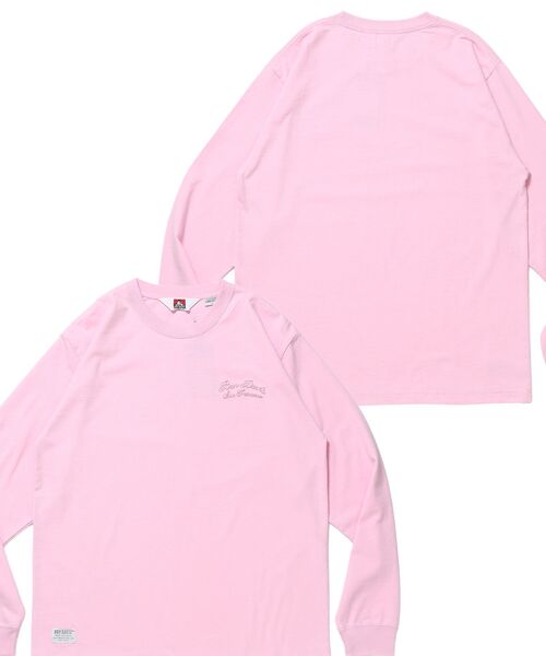 BEN DAVIS(ベンデイビス)の「【BEN DAVIS】SCRIPT VNTG L/S TEE (REG) / ロンT 長袖 刺繍 ビスネーム ヴィンテージ加工 レギュラーフィット ユニセックス(Tシャツ/カットソー・メンズ・ホワイト/ミント/グレー/ピンク/ブラック/その他1/ネイビー・SMALL/MEDIUM/LARGE/X-LARGE)」の6枚目の写真