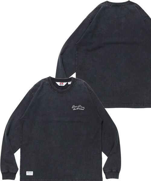 BEN DAVIS(ベンデイビス)の「【BEN DAVIS】SCRIPT VNTG L/S TEE (REG) / ロンT 長袖 刺繍 ビスネーム ヴィンテージ加工 レギュラーフィット ユニセックス(Tシャツ/カットソー・メンズ・ホワイト/ミント/グレー/ピンク/ブラック/その他1/ネイビー・SMALL/MEDIUM/LARGE/X-LARGE)」の3枚目の写真