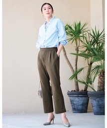 ストレッチジョーゼット・ストレートパンツ