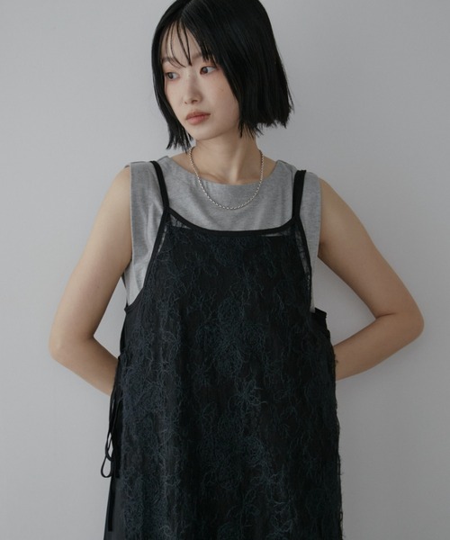 Aunt Marie's(アントマリーズ)の「シアーレイヤードキャミワンピース/2枚SET(ワンピース・レディース・ホワイト/ブラック・FREE)」の17枚目の写真