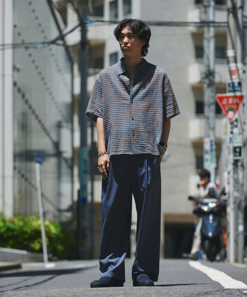 JOURNAL STANDARD relume(ジャーナルスタンダード レリューム)の「シアードビーチェック 半袖シャツ(シャツ/ブラウス・メンズ・ブラウン系その他/グレー/ブラック/ホワイト・LARGE/MEDIUM)」の6枚目の写真