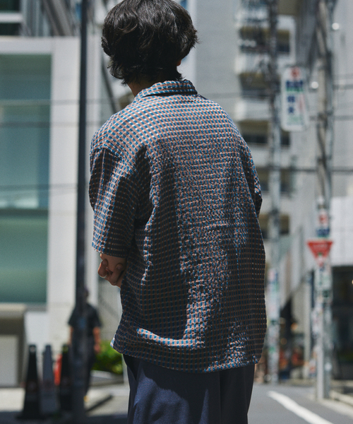 JOURNAL STANDARD relume(ジャーナルスタンダード レリューム)の「シアードビーチェック 半袖シャツ(シャツ/ブラウス・メンズ・ブラウン系その他/グレー/ブラック/ホワイト・LARGE/MEDIUM)」の12枚目の写真
