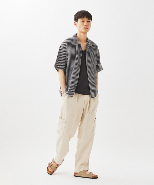 JOURNAL STANDARD relume(ジャーナルスタンダード レリューム)の「シアードビーチェック 半袖シャツ(シャツ/ブラウス・メンズ・ブラウン系その他/グレー/ブラック/ホワイト・LARGE/MEDIUM)」の14枚目の写真