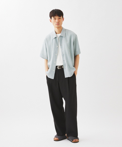 JOURNAL STANDARD relume(ジャーナルスタンダード レリューム)の「シアードビーチェック 半袖シャツ(シャツ/ブラウス・メンズ・ブラウン系その他/グレー/ブラック/ホワイト・LARGE/MEDIUM)」の15枚目の写真