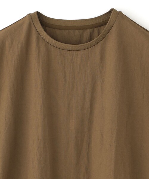 BIANCA（ビアンカ）の「【ON・OFF着回し】チュールコンビカノコカットソー（Tシャツ/カットソー・レディース・ブラウン/ブラック/チャコールグレー・38）」の4枚目の写真