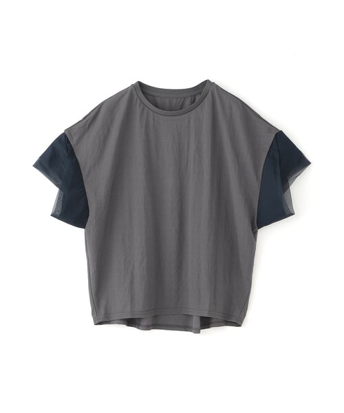 BIANCA（ビアンカ）の「【ON・OFF着回し】チュールコンビカノコカットソー（Tシャツ/カットソー・レディース・ブラウン/ブラック/チャコールグレー・38）」の8枚目の写真