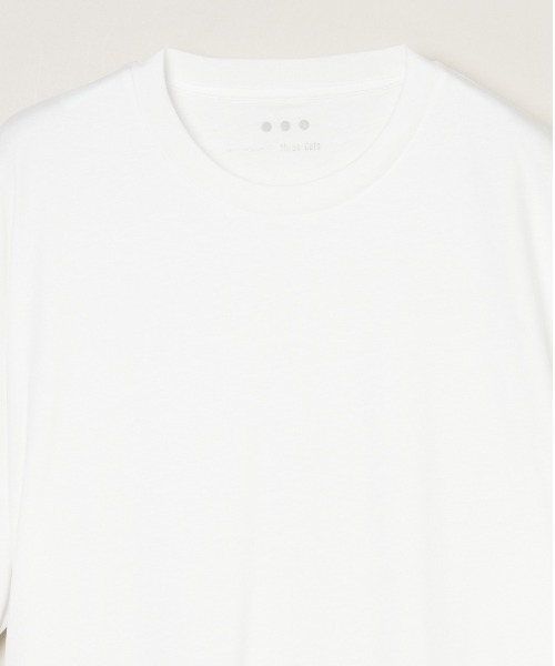 three dots(スリードッツ)の「ミルキージャージー Tシャツ(Tシャツ/カットソー・メンズ・ライトグレー・LARGE)」の4枚目の写真