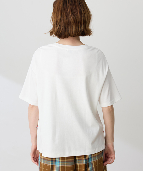 Petit Honfleur(プチオンフルール)の「【イラストレーターコラボ】マップモチーフプリントTシャツ【接触冷感・UVカット・オーガニックコットンブレンド】(Tシャツ/カットソー・レディース・ホワイト/レッド/ネイビー・M/L)」の7枚目の写真