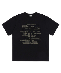 ファームツリー テキスト オーバーサイズ 半袖Tシャツ ブラック