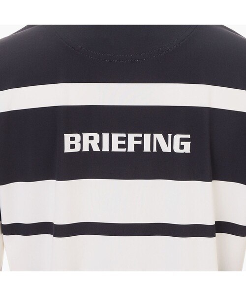BRIEFING(ブリーフィング)の「【BRIEFING GOLF/ブリーフィングゴルフ】WOMEN’S PANEL STRIPE HIGHNECK(リラックスフィット)(Tシャツ/カットソー・レディース・ネイビー・S)」の5枚目の写真