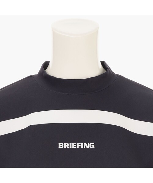 BRIEFING(ブリーフィング)の「【BRIEFING GOLF/ブリーフィングゴルフ】WOMEN’S PANEL STRIPE HIGHNECK(リラックスフィット)(Tシャツ/カットソー・レディース・ネイビー・S)」の6枚目の写真