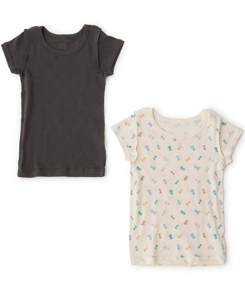 新品未使用　プチバトー　8a 半袖Tシャツ 2枚 ホワイト半袖Tシャツ2枚組（インナーウェア/肌着）｜PETIT BATEAU