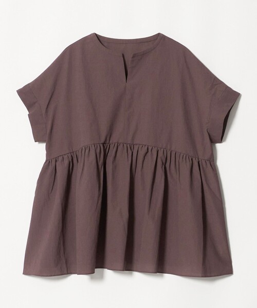 A DAY IN THE LIFE UNITED ARROWS(アデイインザライフユナイテッドアローズ)の「シアーストライプ ペプラムブラウス <A DAY IN THE LIFE>(シャツ/ブラウス・レディース・モカ/イエロー/ネイビー・FREE)」の9枚目の写真