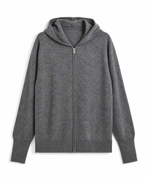 TAION(タイオン)の「【TAION(タイオン)】〈ウィメンズ〉シティ フルジップ カシミヤパーカー(パーカー・レディース・ブラック・L/M)」の4枚目の写真