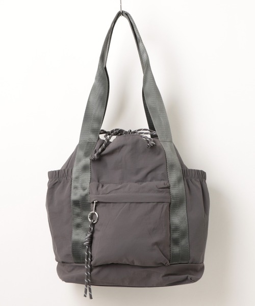 BONLECILL Marche(ボンルシールマルシェ)の「【BONLECILL Marche】《大容量/軽量》コードデザインラウンドトートバッグ/ユーティリティバッグ(トートバッグ・レディース・ブラック/カーキ/グレー・FREE)」の21枚目の写真