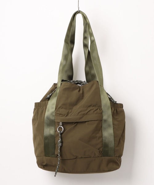 BONLECILL Marche(ボンルシールマルシェ)の「【BONLECILL Marche】《大容量/軽量》コードデザインラウンドトートバッグ/ユーティリティバッグ(トートバッグ・レディース・ブラック/カーキ/グレー・FREE)」の22枚目の写真