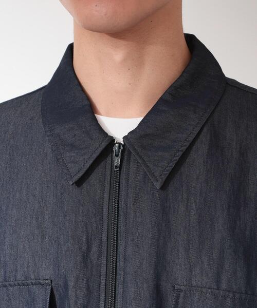 THE SHOP TK (ザ ショップ ティーケー )の「【セットアップ可/洗濯機OK】アソート ジップ半袖シャツ(シャツ/ブラウス・メンズ・ブルー系その他3/ネイビー/ブラック・03/02)」の21枚目の写真