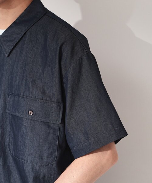 THE SHOP TK (ザ ショップ ティーケー )の「【セットアップ可/洗濯機OK】アソート ジップ半袖シャツ(シャツ/ブラウス・メンズ・ブルー系その他3/ネイビー/ブラック・03/02)」の22枚目の写真