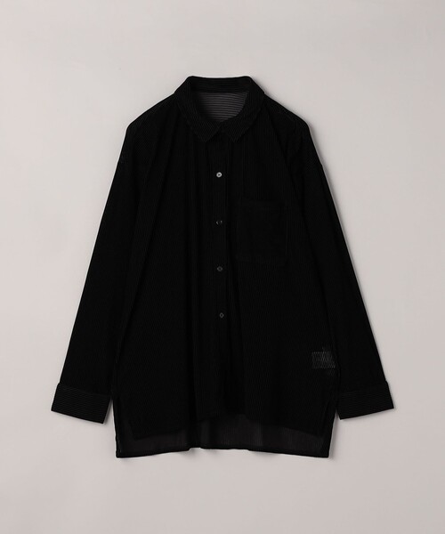coen(コーエン)の「シアーメッシュ フロッキーストライプレギュラーカラーシャツ(シャツ/ブラウス・レディース・ブラック/オフホワイト/ダークブラウン・FREE)」の21枚目の写真