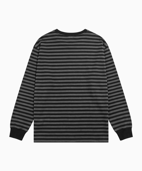SAINTPAIN（セイントペイン）の「SPクロスロゴストライプロングスリーブブラック（Tシャツ/カットソー・レディース・その他・MEDIUM/LARGE）」の2枚目の写真