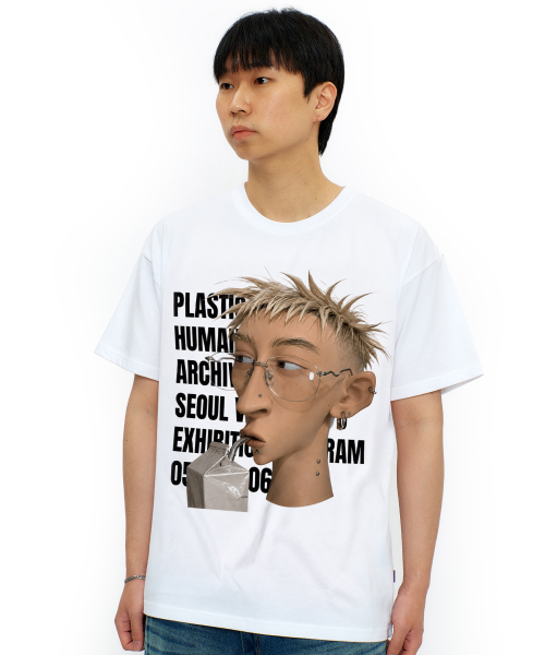 LAUGHER(ラファー)の「プラスチックヒューマンTシャツ - ホワイト(Tシャツ/カットソー・レディース・ホワイト・MEDIUM/LARGE/X-LARGE)」の5枚目の写真